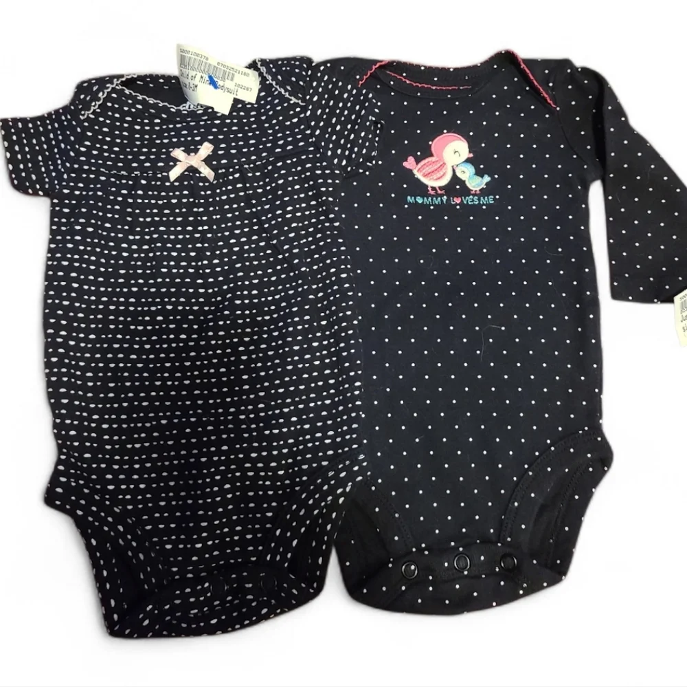 Carter's Just One You And Child‎ Of Mine Onesies Set Of Two Sz 0-3 Mos